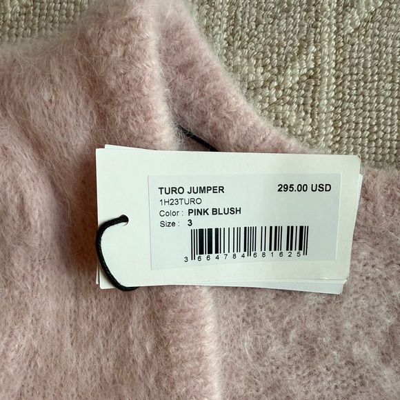 ba&sh Turo Jumper NWT - Pale Pink Sweater - Picture 5 of 7